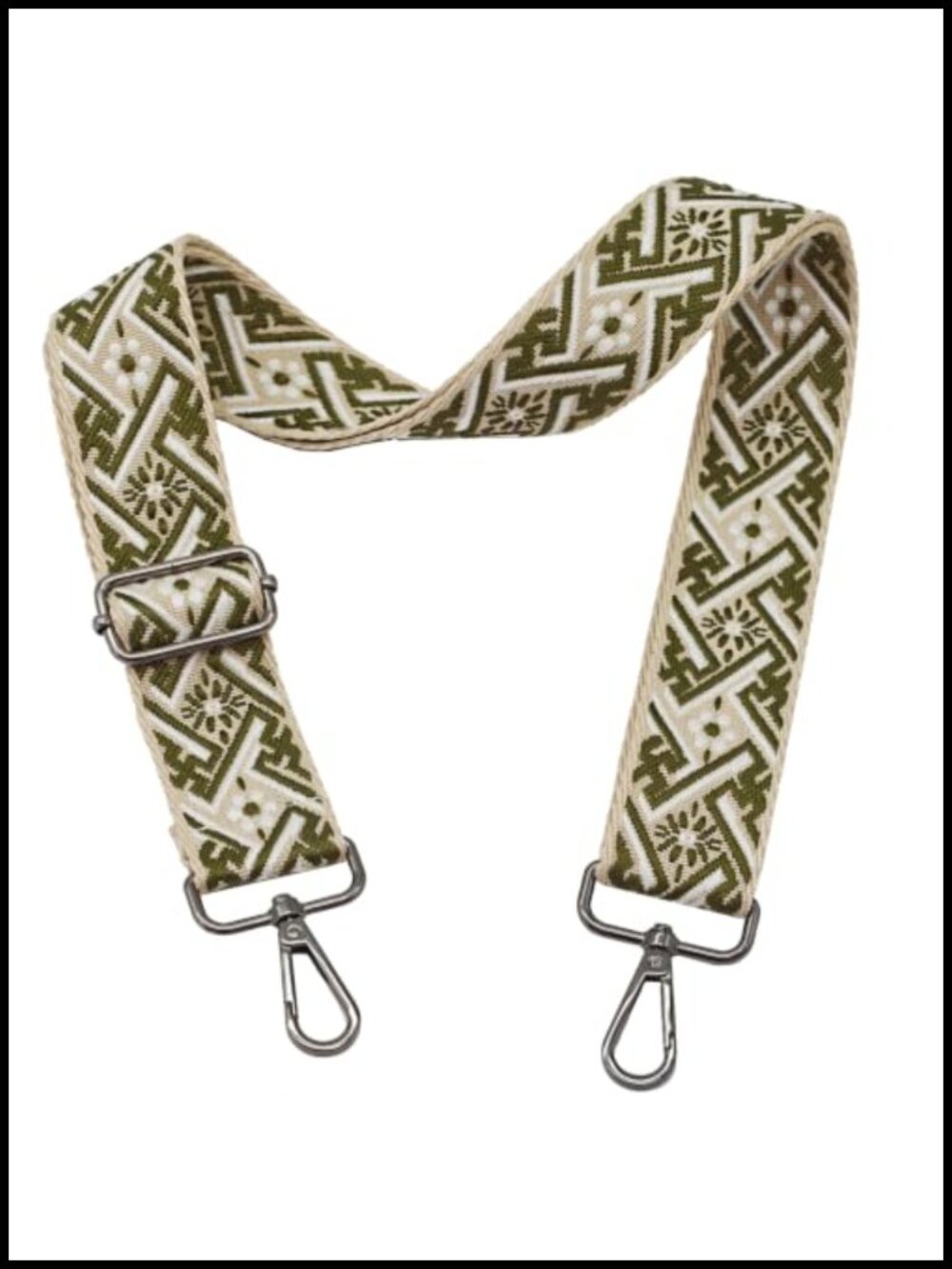 Adjustable Replacement Crossbody Purse Strap, 1.5" Wide, 30-52" Length, Metal